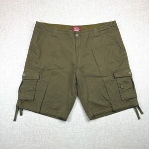 Match Cargo Shorts Casual Outdoor Utility Olive Green Cotton Blend Mens 44 x 11"
